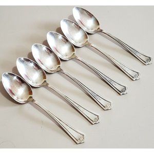 6 Vintage Manor A1 by R & B International Silver Silverplate Teaspoons 1923